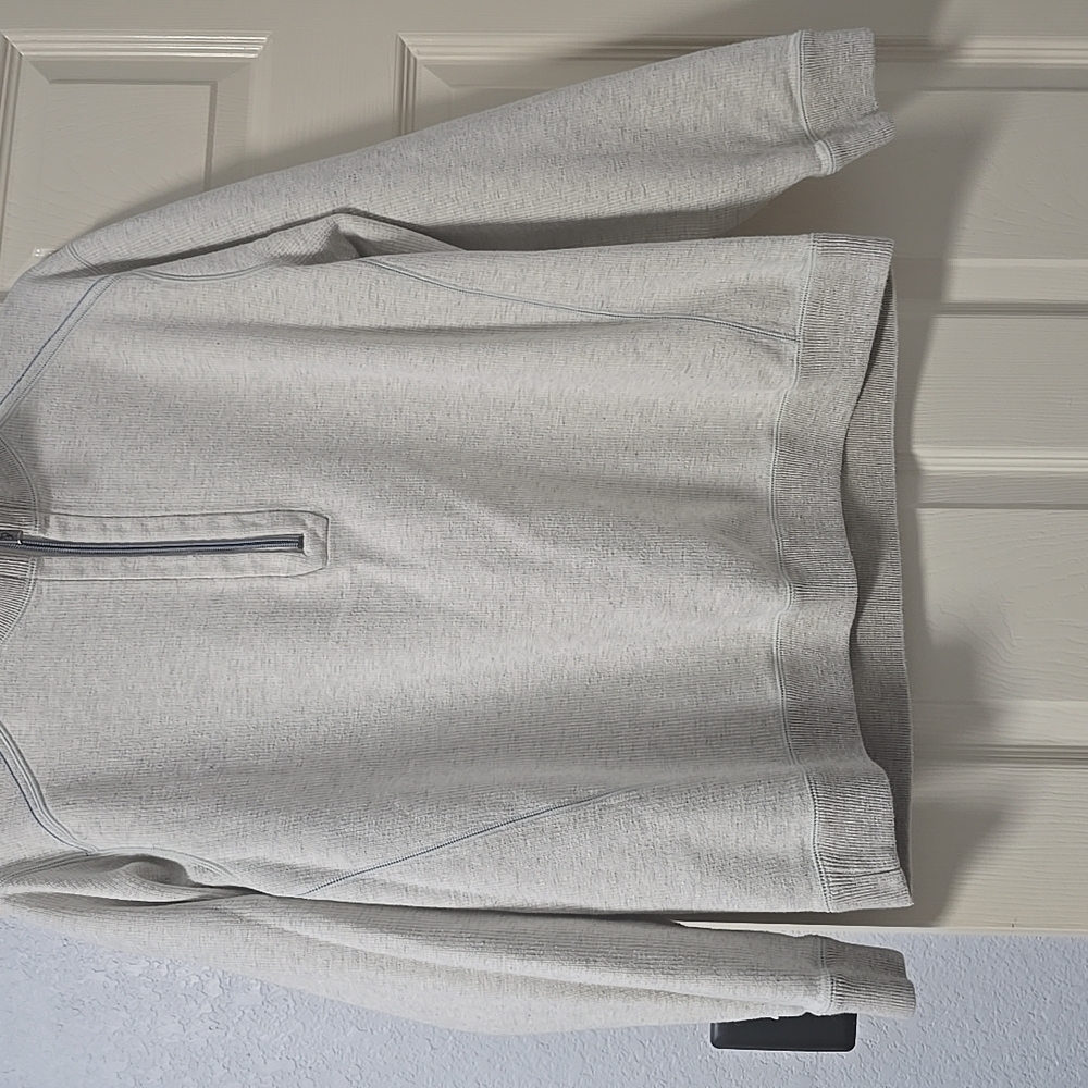 Tommy Bahama Gray Zip Up Sweater Soft Knit